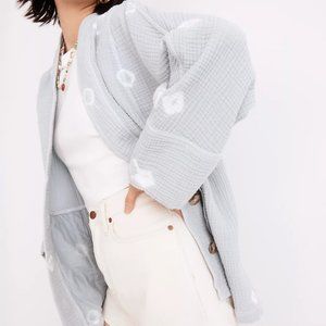Madewell Shibori Lightspun Seamed Robe Jacket XS